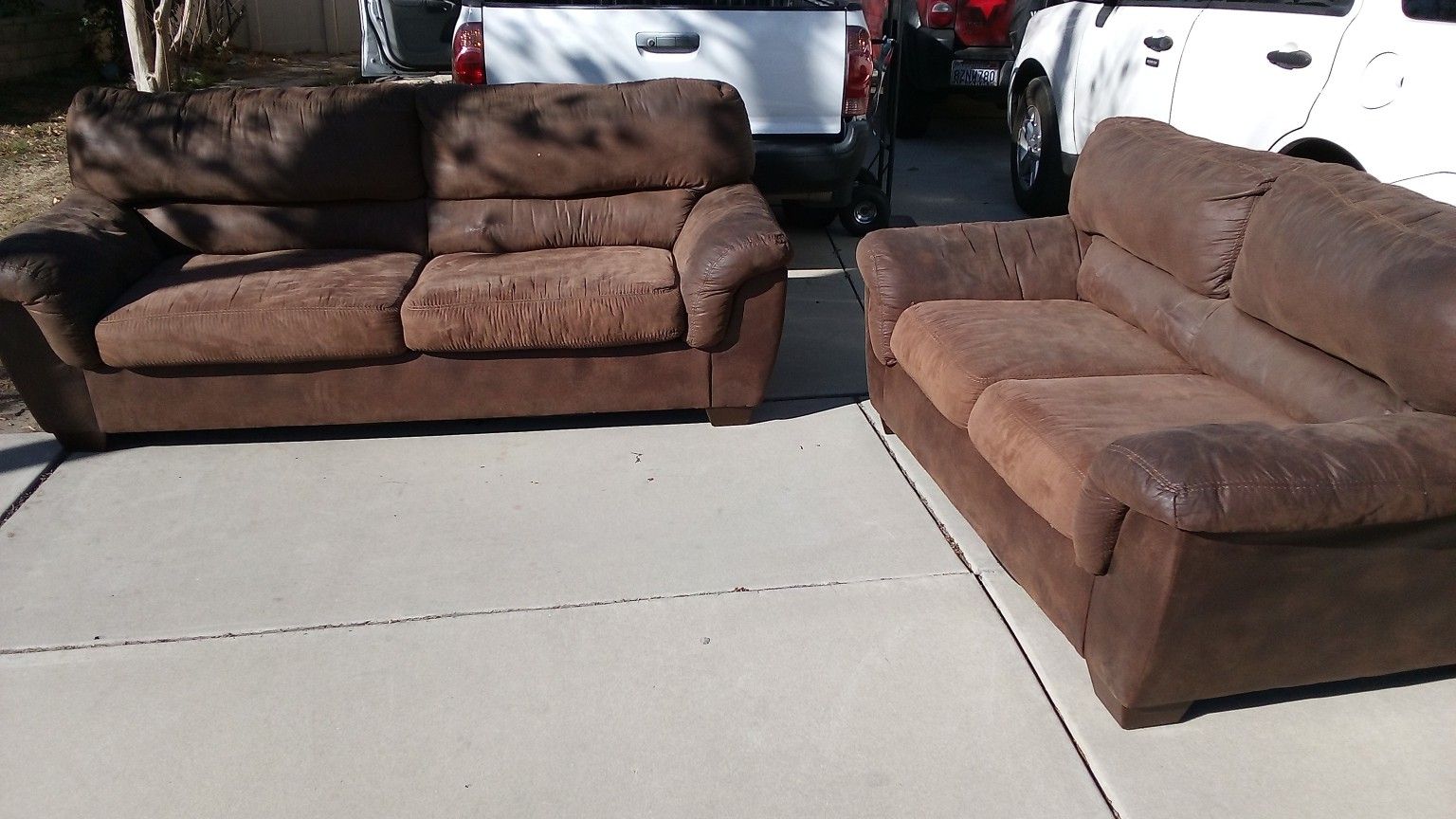 Sued Sofas Set