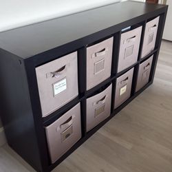 Costco 8-Cube Storage Organizer w/ Fabric Bins – Great Condition