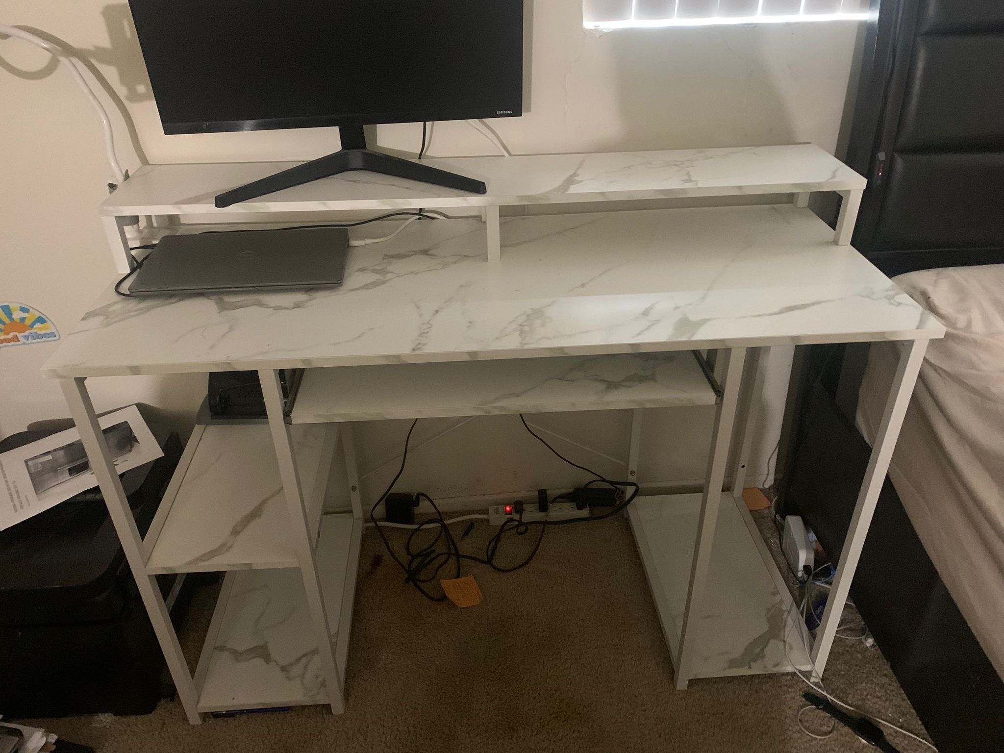 Computer desk- Marbel Like Finish
