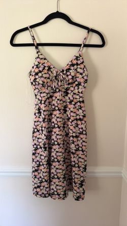 No Boundaries Floral Tie Front Mini Dress Cottagecore A-Line XS