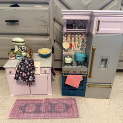 American Girl Doll Gourmet Cuisine Kitchen and Accessories Purple Lavender Works