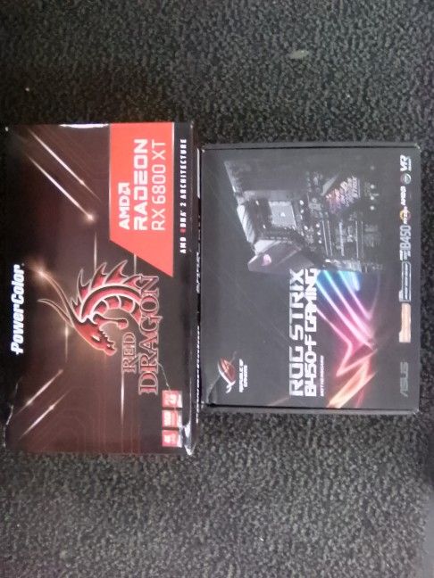 Power Color AMD RADEON. Red Dragon RX 6800 XT And ROG STRIX 8450-F-GAMING! 200 For Both