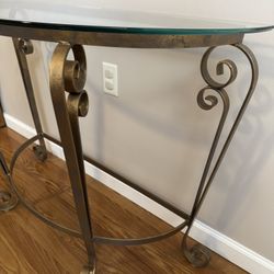 Vintage Glass Top Table