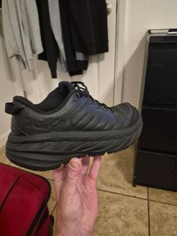 HOKA Bondi SR Triple Black - Womens 9 Wide - Work / Nurse Shoes