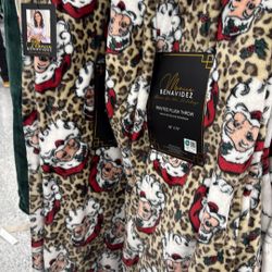 Leopard Santa Claus Throw