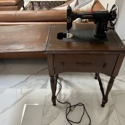 White Rotary Cabinet Sewing Machine 