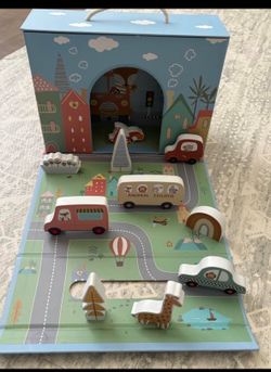 Wooden Car Take-along Set