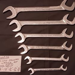 6 Piece Snap-on 4 Way Open End  Standard Wrench Set