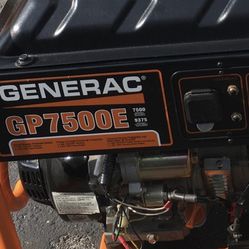 Generac GP 7500E $75 needs head replaced spark, plug, stripped out