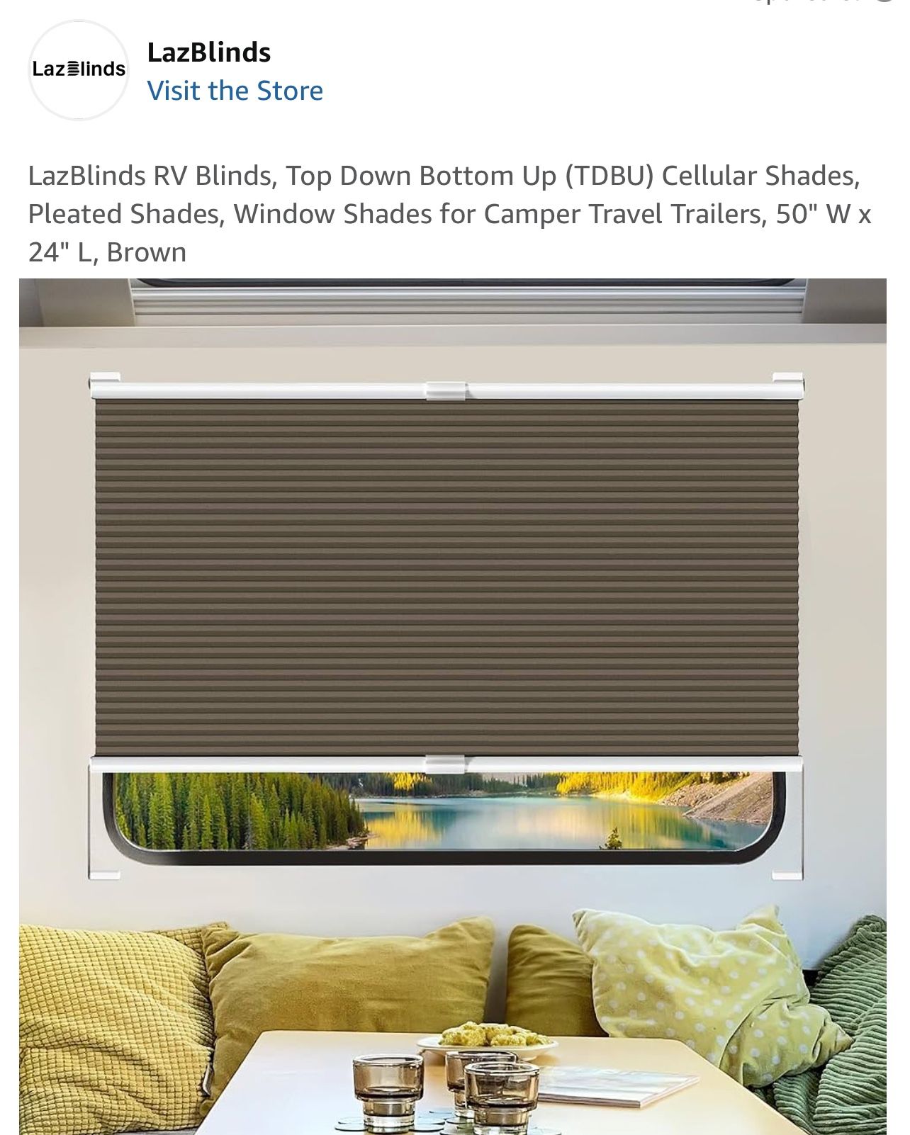 LazBlinds RV Door Window Blind