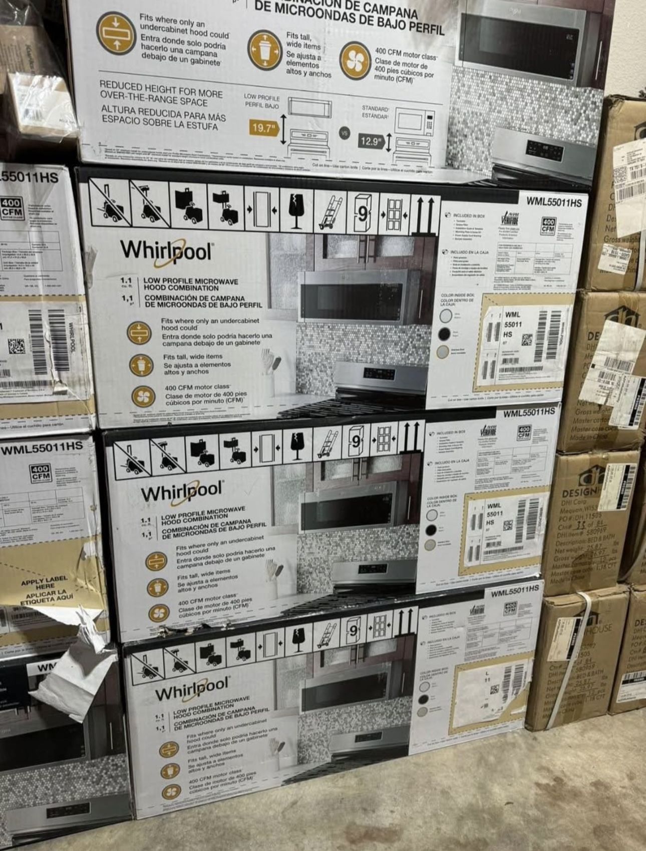 Whirlpool Low Profile Microwave Hood Combination