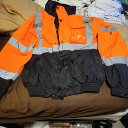 MCR SAFETY VBBQCL30  Type R Class 3 Value Bomber Jacket  Orange  Sz M