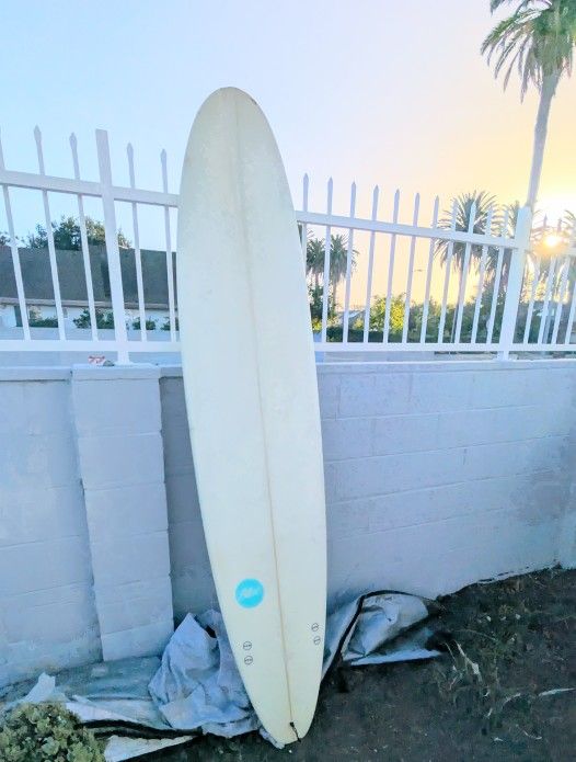 8' Surfboard Blue Midlength Beginner Funboard