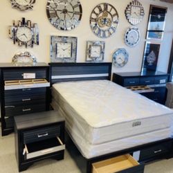 Furniture, Mattress, Boxspring, Bed, Frame, Bunkbed, Chest, Dresser, Mirror, Nightstand