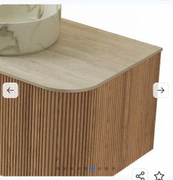 60'' Wall Mounted Cabinet, With Countertop And 2 Drawers, NO Basin, NO Faucet