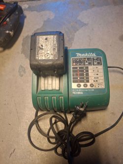 Makita battery with charger used