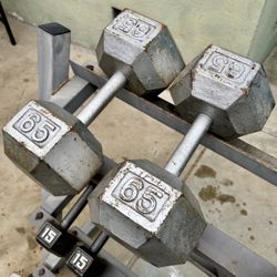 65 lb Dumbbell Pair for Sale