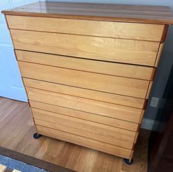 Tall Wood Dresser with 7 Drawers