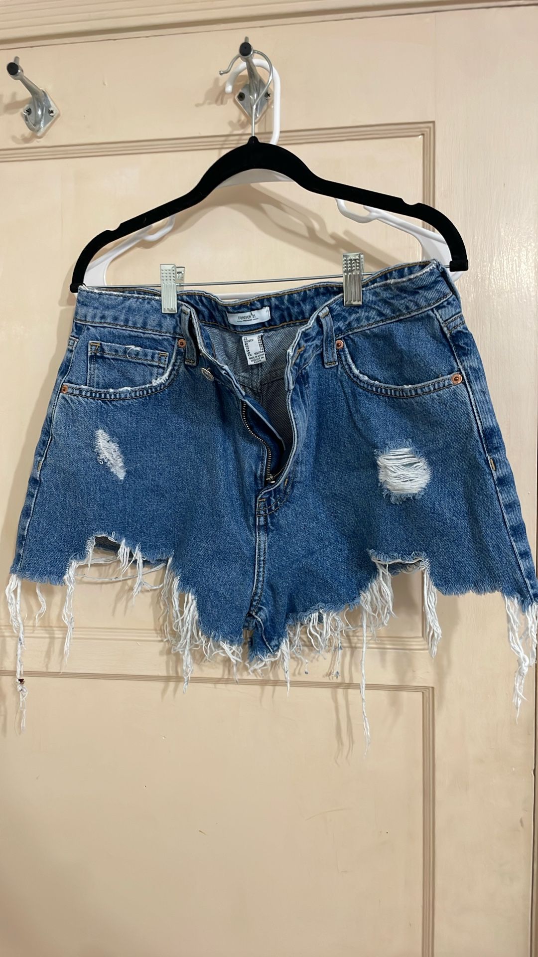 FOREVER 21 Denim Distress Shorts
