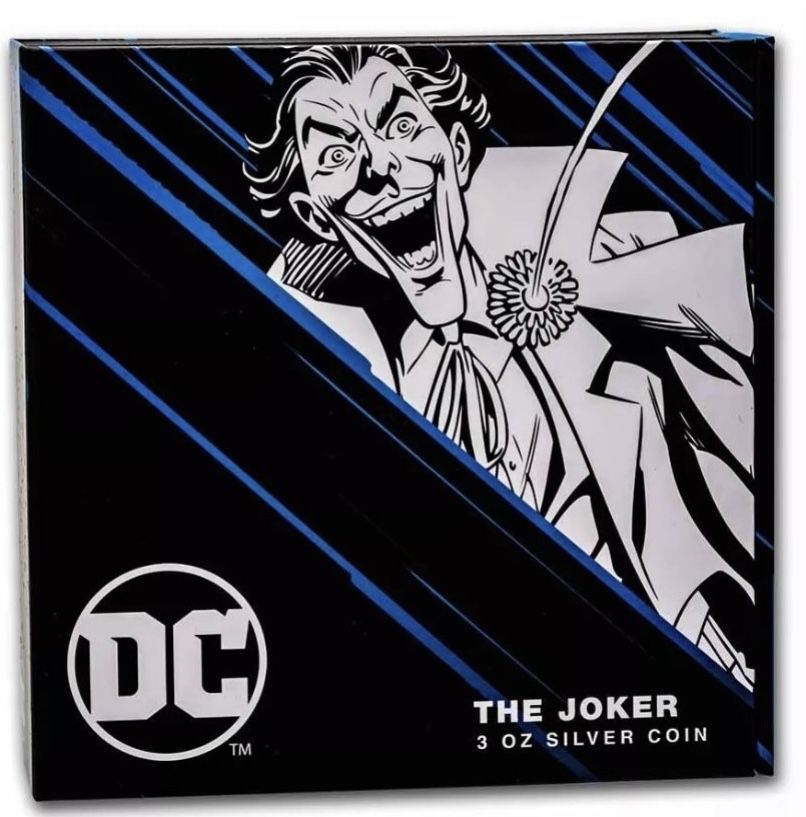 2023 Niue 3 oz Silver Coin $10 DC Villains-THE JOKER—-/