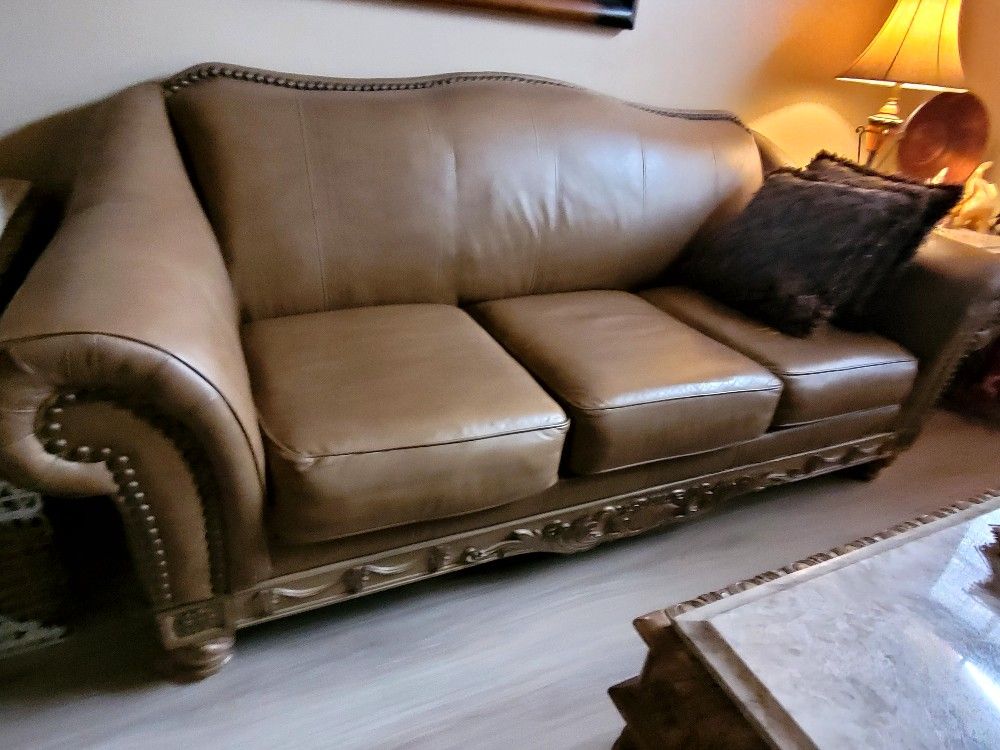 Couch Leather Ashley's 