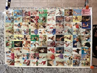 Pinup Uncut Trading Card Sheet By Gil Elvgren Collectible