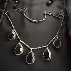 925 STERLING SILVER STONE NECKLACE