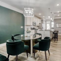 Isadora Green Velvet Dining Chairs (4)