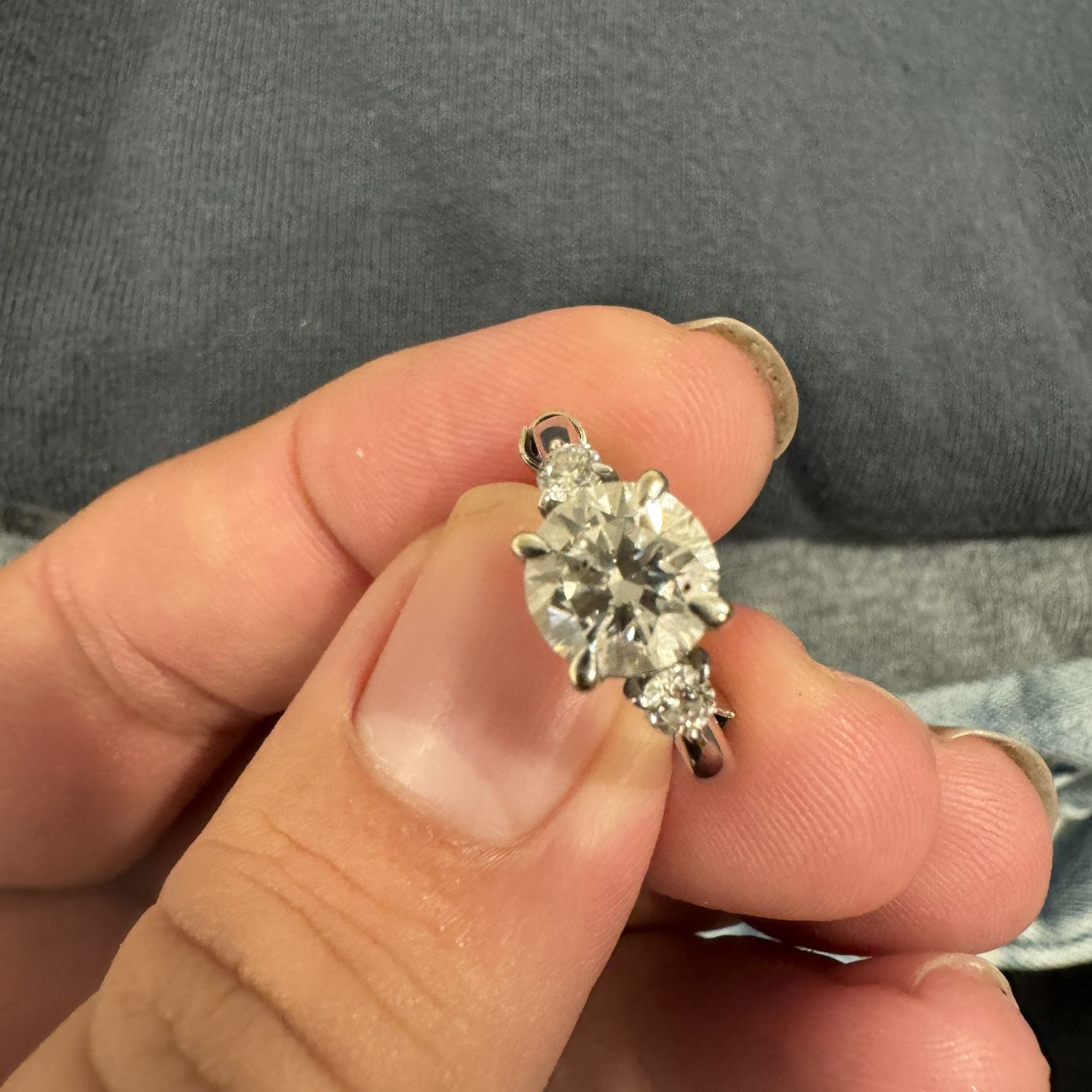 Size 6, 1.75 Carat , E color Lab Grown Diamond Ring
