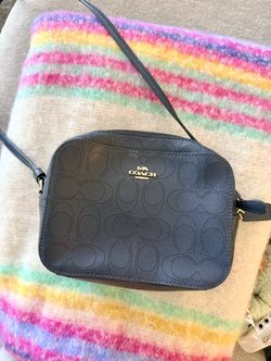 coach navy blue purse crossbody bag