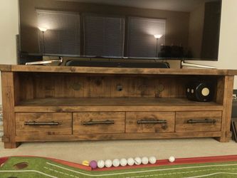 Wooden TV Cabinet with Drawers