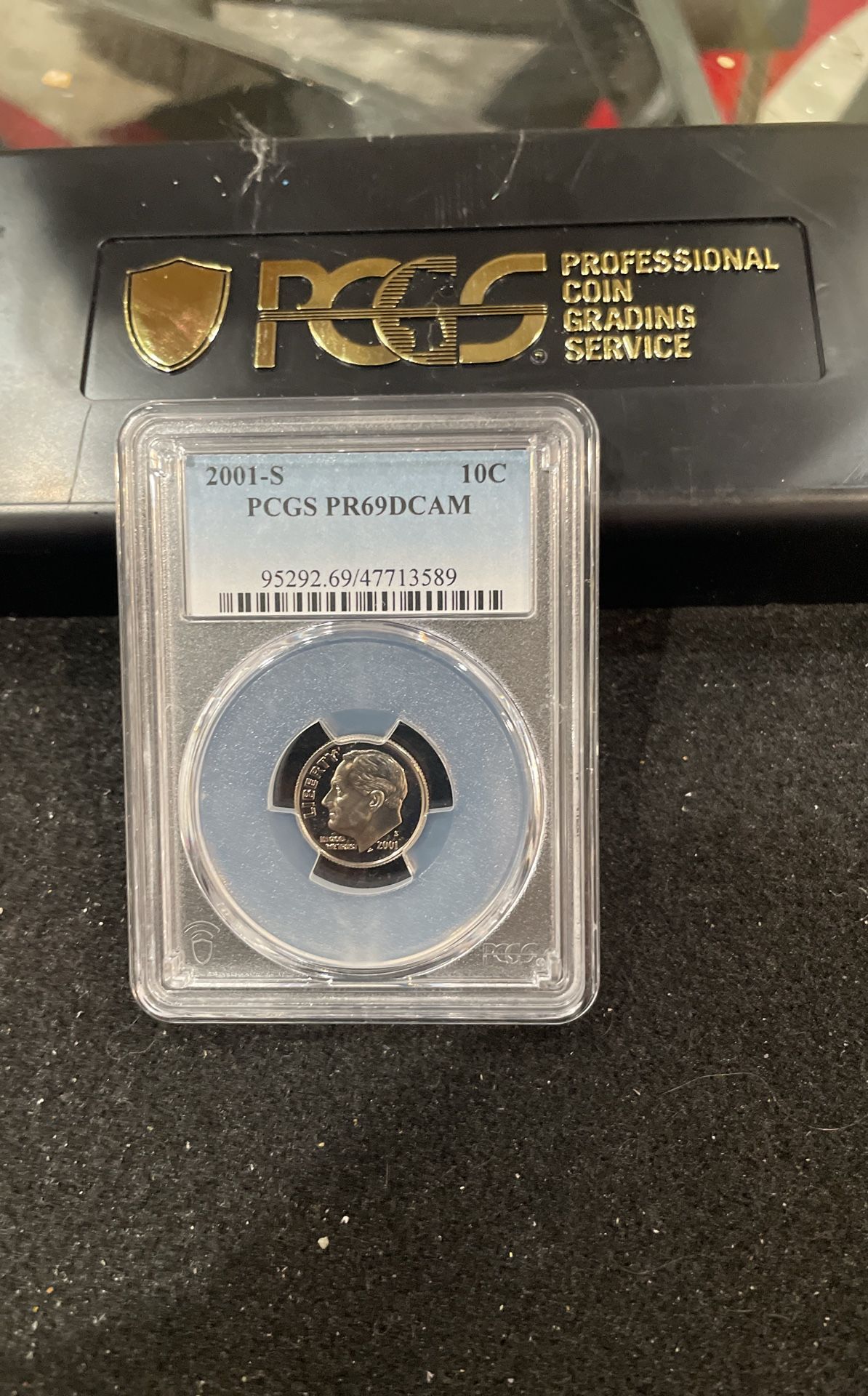 2001 S Gem Proof Roosevelt Dime Graded At PR69 With A Deep Cameo S-15