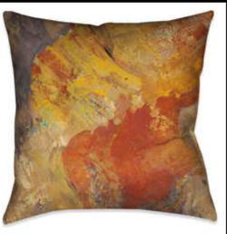 Laural Home Abstract Amber II 18" X 18" Indoor Decorative Pillow