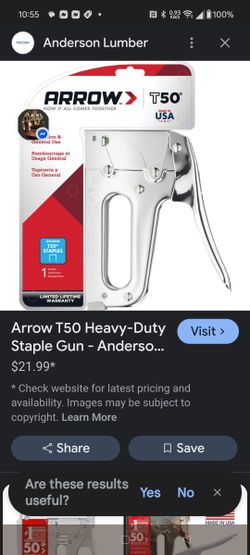 ARROW T50 HEAVY DUTY STAPLER