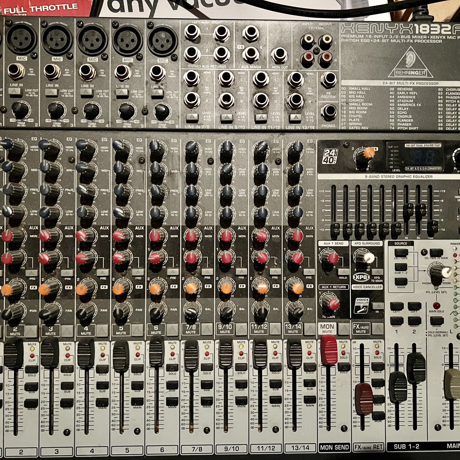 provokere Bred rækkevidde Ithaca Behringer XENYX 1832FX - 18 Channel, 2 Bus Audio Mixer with Effects  Processor for Sale in Staten Island, NY - OfferUp