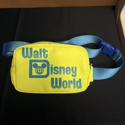 Disney Parks Walt Disney World Neon Yellow Fanny Pack Adjustable New Summer 2020