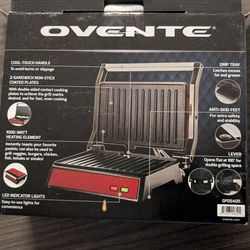 BRAND NEW Ovente Electric Indoor Panini Press Grill and Sandwich Maker