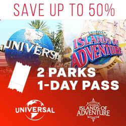 Universal Tickets - 2 parks 1 day $100