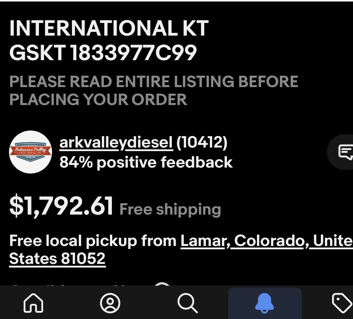 International Gaskets Kit 1833977c99