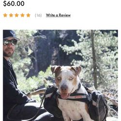 Easy EZY Dog Brand Black Hardness Backpack For Dogs Medium To Large Dog 🐕 For Service Dog Or For Hiking Dog Bag 