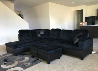 Sectional and ottoman