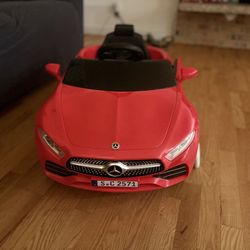 Red Mercedes Benz Electric Car With Remote Controller!