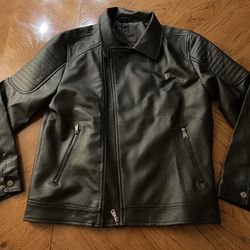 New Black Ferrari Collections Faux Leather Jacket