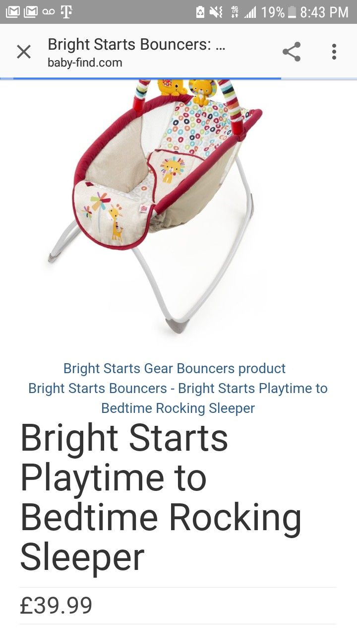 Bright Starts: Playtime to Bedtime Rocking Sleeper Elephant