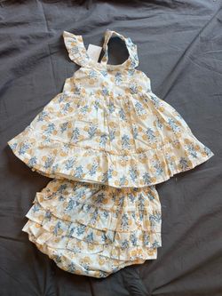 Baby Girl Floral Dress and Bloomer Set 3-6 month