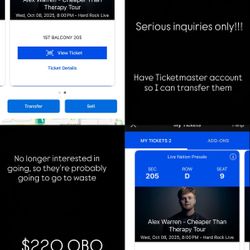 Alex Warren Cheaper Than Therapy Tour Tickets
