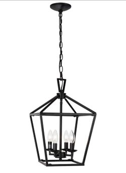 Black Lantern Pendant Light