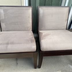 Crate & Barrel    Armless Upholsters Chairs