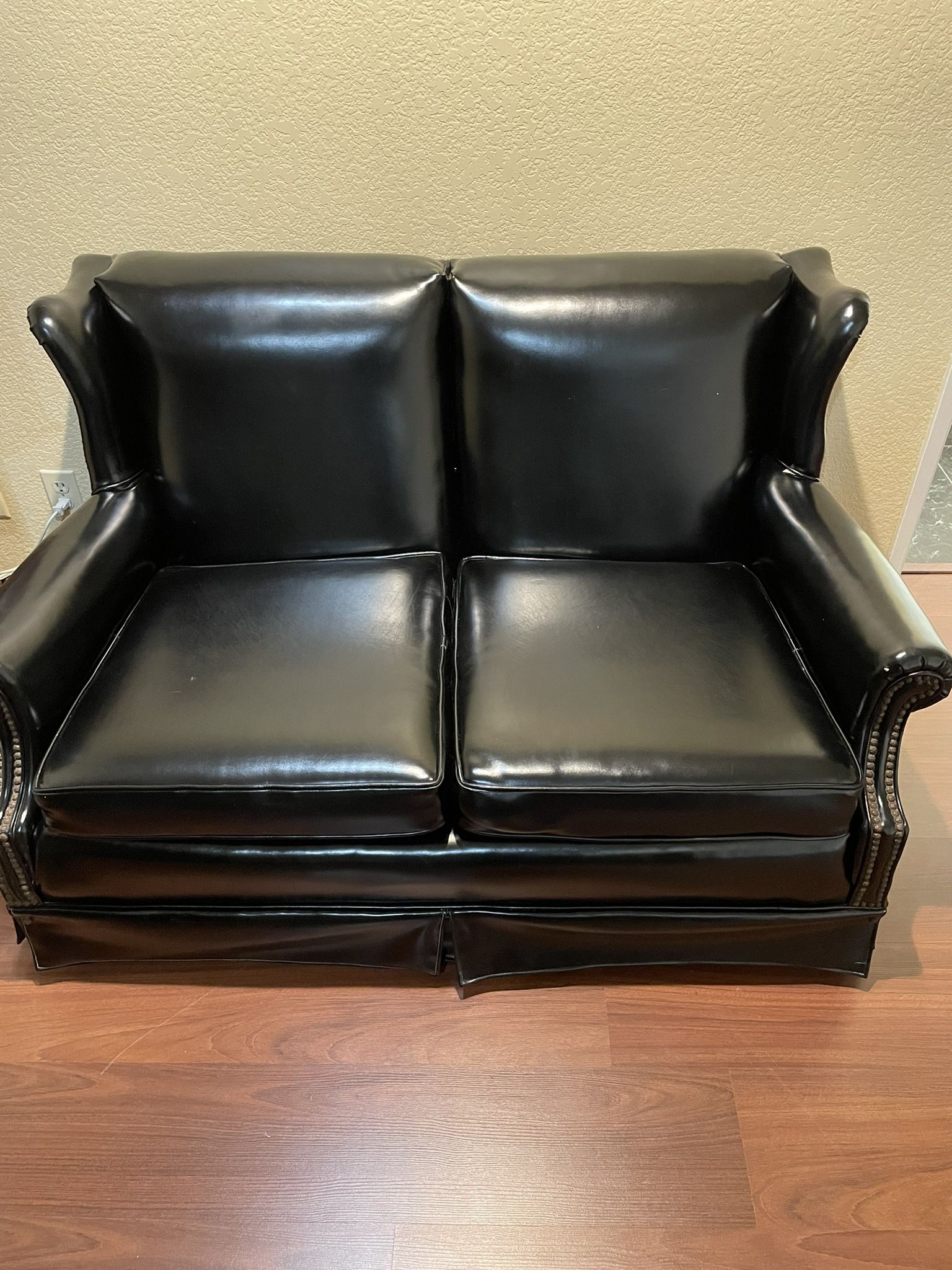 Couch Leather Small Two Sitter 