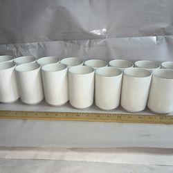 16 Japanese Style Tea Cups Restaurant Quality Cameo China Durable 